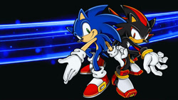 Size: 1192x670 | Tagged: safe, artist:soniclover82, shadow the hedgehog, sonic the hedgehog, alternate version, duo, wallpaper