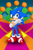Size: 675x1010 | Tagged: safe, artist:professorzolo, sonic the hedgehog, hedgehog, sonic the hedgehog 2, 2008, abstract background, arms folded, classic sonic, classic sonic (universe), classic style, lineless, looking at viewer, male, pointing, smile, smiling at viewer, solo, special stage, standing