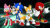 Size: 1192x670 | Tagged: safe, artist:soniclover82, amy rose, knuckles the echidna, miles "tails" prower, sonic the hedgehog, 3d, alternate version, group, wallpaper