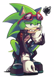Size: 1430x2048 | Tagged: safe, artist:blabla364, scourge the hedgehog, simple background, solo, white background