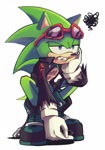 Size: 1430x2048 | Tagged: safe, artist:blabla364, scourge the hedgehog, simple background, solo, white background