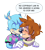 Size: 2272x2512 | Tagged: safe, artist:finimun, chris thorndyke, dave the intern, human, 2017, blushing, chrisabetes, clenched teeth, copyright laws, daveabetes, dialogue, duo, english text, eyes closed, gay, hands on shoulders, headshot, meme, shipping, simple background, smile, speech bubble, thorndave, transparent background