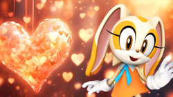 Size: 1192x670 | Tagged: safe, artist:soniclover82, cream the rabbit, 3d, alternate version, solo, wallpaper