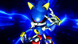 Size: 1192x670 | Tagged: safe, artist:soniclover82, metal sonic, 3d, alternate version, solo, wallpaper