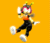 Size: 791x675 | Tagged: suggestive, artist:kabalmystic, charmy bee, 2017, 3d, animated, butt, femboy, gif, infinite loop, open smile, salute, simple background, smile, solo, spinning, yellow background
