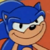 Size: 300x300 | Tagged: safe, sonic the hedgehog, hedgehog, adventures of sonic the hedgehog, >:), cropped, looking at viewer, male, needs more jpeg, screencap, smirk, smug, solo