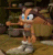 Size: 220x229 | Tagged: safe, sticks the badger, badger, animated, cute, dancing, female, happy, low res, phone, screencap, solo, sonic boom (tv), stickabetes