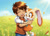 Size: 1055x750 | Tagged: safe, ai art, artist:mobians.ai, chris thorndyke, cream the rabbit, rabbit, best friends, child, chrisabetes, creamabetes, cuddling, cute, duo, female, grass, happy, holding them, hug, hugging, human on mobian snuggling, male, open smile
