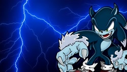 Size: 1920x1080 | Tagged: safe, artist:soniclover82, sonic the werehog