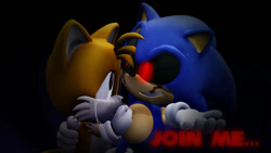 Size: 1192x670 | Tagged: safe, artist:metalclassy, miles "tails" prower, oc, oc:sonic.exe, mmd