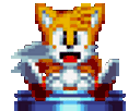 Size: 128x102 | Tagged: safe, miles "tails" prower, fox, 8-bit, animated, classic tails, happy, male, pixelated, solo, spinning, spinning tails, tailabetes, transparent background