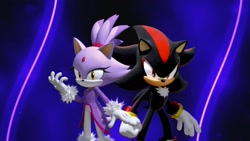 Size: 1920x1080 | Tagged: safe, artist:soniclover82, blaze the cat, shadow the hedgehog