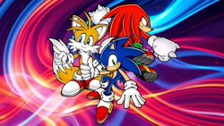 Size: 1920x1080 | Tagged: safe, artist:soniclover82, knuckles the echidna, miles "tails" prower, sonic the hedgehog