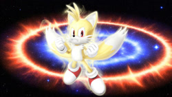 Size: 1192x670 | Tagged: safe, artist:soniclover82, miles "tails" prower, super tails, super form