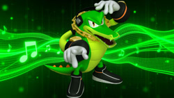 Size: 1192x670 | Tagged: safe, artist:soniclover82, vector the crocodile