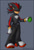 Size: 406x600 | Tagged: safe, artist:souldreamx, shadow the hedgehog, 2004, chaos emerald, fingerless gloves, frown, grey background, pants, simple background
