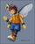 Size: 476x600 | Tagged: safe, artist:souldreamx, charmy bee, bee, 2004, blue background, four arms, looking at viewer, male, multiple arms, simple background, smile, solo, treads