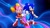 Size: 1920x1080 | Tagged: safe, artist:soniclover82, amy rose, sonic the hedgehog, amy's halterneck dress, clothes, dress, hammer