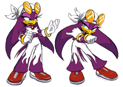 Size: 1240x877 | Tagged: safe, artist:l4tchk3y, wave the swallow, bird, 2025, arms folded, hand on hip, lidded eyes, looking at viewer, looking offscreen, mouth open, open smile, simple background, smile, solo, standing, white background