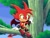 Size: 1000x750 | Tagged: safe, artist:y-firestar, oc, oc:rey the dragon, 2020, daytime, dragon, fake screenshot, gloves, looking offscreen, oc only, one fang, outdoors, shoes, sitting, smile, solo, sonic x style, tree, wings, yellow sclera