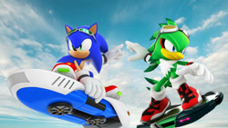 Size: 1192x670 | Tagged: safe, artist:soniclover82, jet the hawk, sonic the hedgehog