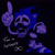 Size: 1024x1034 | Tagged: safe, artist:lumspark, sonic the hedgehog, sonic cd, 2020, black background, classic sonic, english text, fun is infinite, infinity symbol, mouth open, nightmare fuel, outline, pointing, redraw, simple background, solo, text