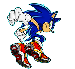 Size: 640x588 | Tagged: safe, artist:swaggness225, sonic the hedgehog, hedgehog, frown, looking at viewer, outline, personality swap, simple background, soap shoes, solo, uekawa style, white background