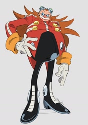 Size: 1232x1747 | Tagged: safe, artist:awwlba, robotnik, human, 2025, gender swap, grey background, hand on hip, simple background, smile, solo, standing