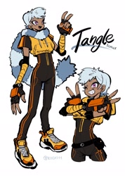 Size: 1460x2048 | Tagged: safe, artist:kiioki11, tangle the lemur, human, female, humanized, solo