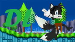 Size: 1192x670 | Tagged: safe, artist:waleedtariqmmd, oc, oc:waleed the fox, fox, hill top zone, 3d, mmd, oc only, screenshot background, solo, two tails