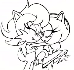 Size: 2048x1958 | Tagged: suggestive, artist:cosmicseternity, amy rose, sally acorn
