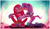 Size: 3550x2050 | Tagged: safe, artist:allesiathehedge, julie-su, knuckles the echidna, echidna, 2013, blushing, duo, female, forest, julie-su x knuckles, kiss, kiss on cheek, male, shipping, sitting, straight
