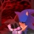 Size: 1024x1024 | Tagged: semi-grimdark, artist:ducred-blue, miles "tails" prower, sonic the hedgehog, oc, oc:sonic.exe, oc:tails.exe, fox, hedgehog, 2024, black sclera, bleeding, bleeding from eyes, blood, duo, exclamation mark, eyelashes, female, gender swap, holding them, male, question mark, signature, standing, tree