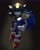 Size: 1632x2048 | Tagged: safe, artist:oudooooon427, mephiles the dark, sonic the hedgehog, 2025, duo, gradient background, lidded eyes, looking at viewer, mouth open