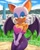 Size: 2800x3500 | Tagged: safe, artist:boaz2038, rouge the bat, blushing, cleavage, solo