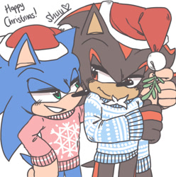 Size: 540x545 | Tagged: safe, artist:alittlebitfast, shadow the hedgehog, sonic the hedgehog