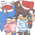 Size: 540x545 | Tagged: safe, artist:alittlebitfast, shadow the hedgehog, sonic the hedgehog, christmas, christmas outfit, duo, gay, mistletoe, shadow x sonic, shipping, signature, simple background, sweater