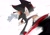 Size: 1792x1242 | Tagged: safe, artist:bb_meronpan, shadow the hedgehog, 2025, blood, clenched teeth, from below, kicking, looking at viewer, looking down, looking down at viewer, male, simple background, solo, white background