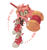 Size: 1934x2048 | Tagged: safe, artist:nova-rpv, amy rose, 2024, alternate outfit, amybetes, character name, clothes, cute, dress, ear piercing, earring, hammer, heart, holding something, leg warmers, one fang, piko piko hammer, redraw, simple background, smile, smiling at viewer, solo, text, white background