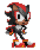 Size: 518x640 | Tagged: safe, artist:nova-rpv, shadow the hedgehog, hedgehog, 2023, animated, classic shadow, gif, hands on hips, idle, infinite loop, looking at viewer, pixel art, simple background, solo, sprite, tan skin, tapping foot, white background