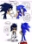 Size: 1513x2048 | Tagged: safe, artist:7656y, sonic the hedgehog, oc, oc:2011x, oc:sonic.exe, hedgehog, 2026, alternate universe, au:outcome memories, black sclera, bleeding, bleeding from eyes, blood, dialogue, duo, english text, grey shoes, looking at each other, looking at them, looking away, male, panels, self paradox, shaking hands, sharp teeth, simple background, speech bubble, standing, talking, text, white background