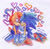 Size: 1071x1058 | Tagged: safe, artist:vitoriacampos, sally acorn, sonic the hedgehog, chipmunk, hedgehog, 2015, blushing, chocolate box, duo, female, food, heart, kneeling, looking at each other, male, sally x sonic, sally's ringblader outfit, shipping, smile, straight, traditional media, treads, white background