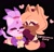 Size: 1252x1212 | Tagged: safe, artist:funkydrugz, blaze the cat, whisper the wolf, cat, wolf, 2024, black background, blaze x whisper, blazebetes, blushing, cute, duo, eyes closed, female, hugging, kneeling, lesbian, lying down, lying on front, no outlines, rarepair, shipping, signature, simple background, smile, whispabetes