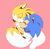 Size: 2072x2030 | Tagged: artist needed, safe, miles "tails" prower, sonic the hedgehog, 2026, classic sonic, duo, gay, hugging, pink background, shipping, simple background, smile, sonic x tails