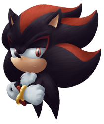 Size: 3496x4160 | Tagged: safe, artist:alexandrite-the-lynx, shadow the hedgehog, hedgehog, 2017, arms folded, bust, chest fluff, lineless, looking at viewer, simple background, smile, smiling at viewer, solo, transparent background