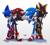 Size: 2800x2500 | Tagged: safe, artist:kingofhighlands, metal sonic, shadow the hedgehog, sonic the hedgehog, hedgehog, 2024, absurd res, black sclera, carrying them, fistbump, frown, group, holding them, robot, shadow (lighting), shadow android, signature, smile, standing, treads, wink