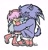 Size: 1670x1735 | Tagged: safe, artist:sanguinary12377, amy rose, sonic the hedgehog, hedgehog, 2009, age difference, amy x sonic, duo, eyelashes, eyes closed, female, flat colors, hugging, male, shipping, signature, simple background, smile, sonic the werehog, standing, straight, were form, werehog, white background