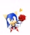 Size: 1433x1668 | Tagged: safe, artist:waaii132299, sonic the hedgehog, 2025, classic sonic, classic sonic (universe), flower, heart, holding something, looking at viewer, rose, simple background, solo, standing, white background