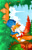 Size: 620x960 | Tagged: safe, artist:coffie-76, miles "tails" prower, sonic the hedgehog, fox, hedgehog, 2017, blushing, clouds, cute, daytime, duo, floppy ears, hugging, outdoors, sitting, smile, sonabetes, tailabetes, tree