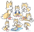 Size: 1280x1210 | Tagged: safe, artist:sonicadventures, miles "tails" prower, fox, sonic the ova, 2018, bug, butterfly, classic sonic (universe), classic tails, cute, flying, jacket, literal animal, male, open jacket, open smile, paper, pencil, signature, simple background, smile, solo, standing, surfboard, surfing, tailabetes, transparent background, water
